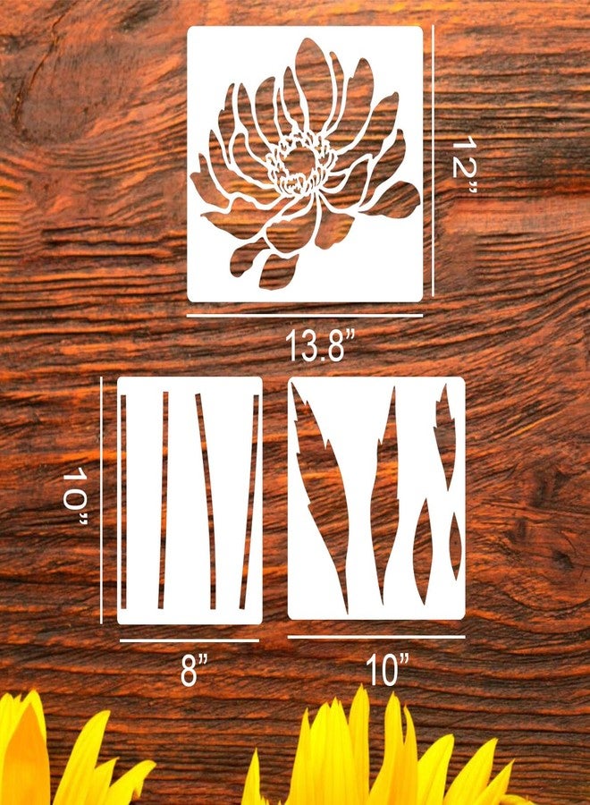 SUNVERSE Large Flower Stencils for Wall, 14” Flower Templates for Painting on Wood Furniture - Image 2