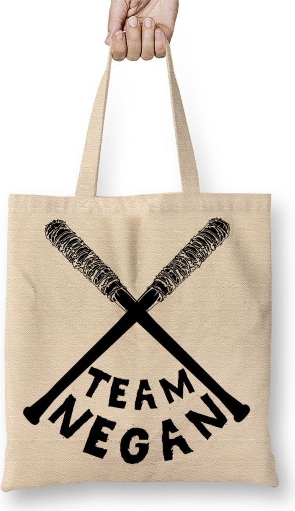 Baskı Dükkanı Print Shop The Walking Dead Onesie Team Negan Tote Bag Long Handle 