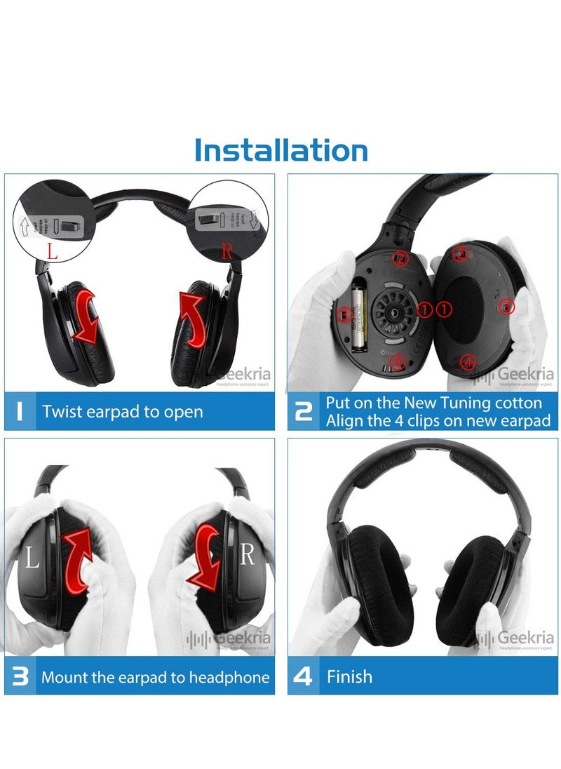 Generic - Headset Replacement Foam Ear Pads for Sennheiser RS160 RS170 RS180 Headset Sponge Cover (1pair) - Image 1