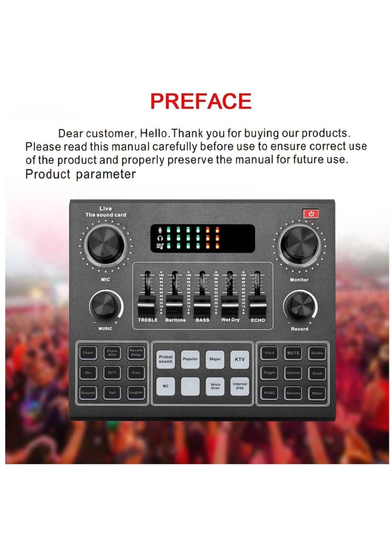 MIRHA Elite V9 Sound Card  BM800 Pro Microphone Bundle for Advanced Broadcasting - Image 2