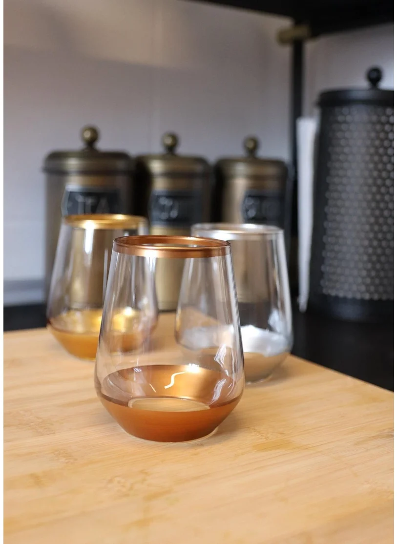 The Mia Glam Water Glass Short Copper 6 Pieces