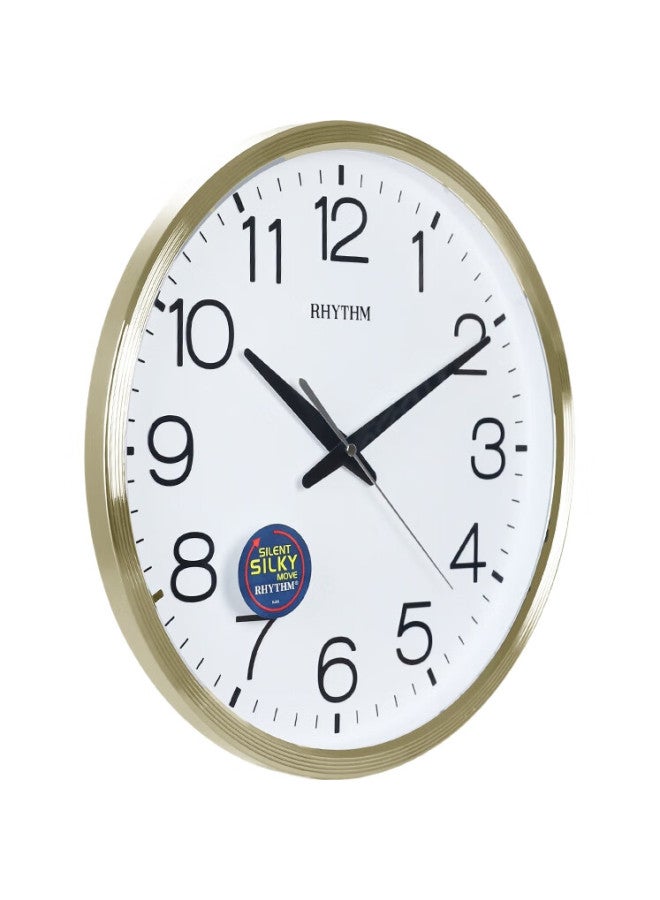 Wall Clock, Living Room And Bedroom Quiet Wall Clock, Simple Creative Timepiece, Wall-Mounted Quartz Clock, 36Cm Gold, Cmg494Br18