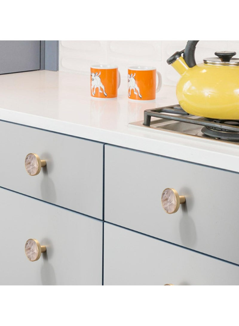 CMGTYYD. ٦ قطع من مقابض أدراج كلوفر، مقبض خزانة، مقبض بأربع أوراق، مقبض أدراج إبداعي ذهبي لخزانة الملابس، مقبض باب بفتحة واحدة من سبائك الزنك (أبيض). - Image 5