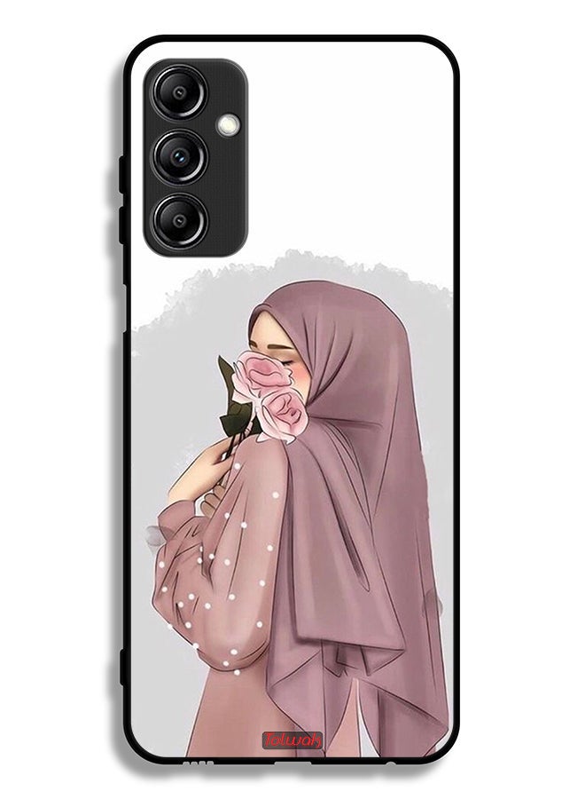 Tolwak Samsung Galaxy A14 5G Protective Case Cover Holding Roses Girl Art - Image 1