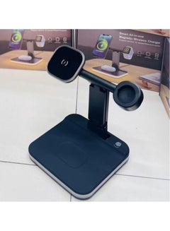 Generic 3-in-1 Wireless Charger with MagSafe for iPhone 14, iPhone 13, iPhone 12 + Apple Watch + Air Pods  - Image 2