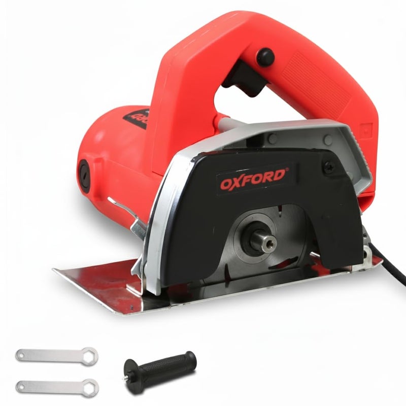 Tomahawk قاطع رخام أوكسفورد 1050 واط 4"/110 مم - آلة قطع متعددة الاستخدامات للرخام والجرانيت والخشب والحجر، عمق القطع الأقصى قابل للتعديل 34 مم. - Image 1