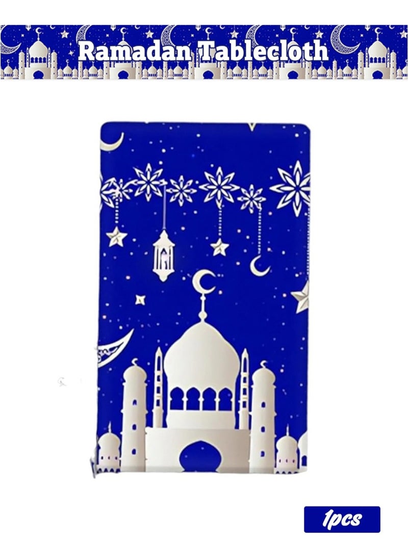 LOOPITYS 1 Pc Ramadan Table Cloth Disposable – Ramadan Disposable Table Sheet – Ramadan Table Cover Ramadan  Tale Decorations - Ramadan Table Cover 130 * 220 CM  - Image 2