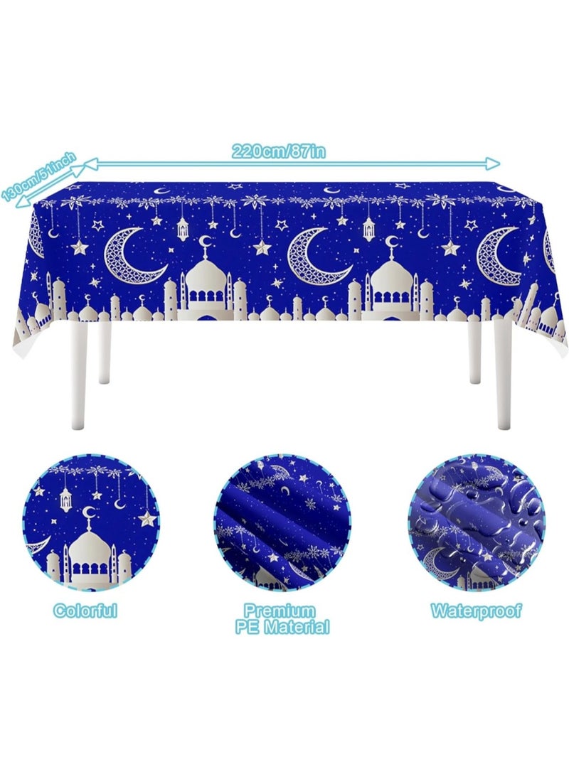 LOOPITYS 1 Pc Ramadan Table Cloth Disposable – Ramadan Disposable Table Sheet – Ramadan Table Cover Ramadan  Tale Decorations - Ramadan Table Cover 130 * 220 CM  - Image 3