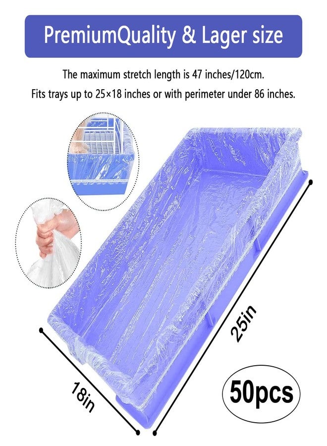 upcessory 100 pcs Disposable Cage Liners, Clear Plastic Rabbit Cage Liner Bag, Universal Toilet Film for Bunny, Hamster, Totoro, Hedgehog, Guinea Pig and Small Animals (100pcs, 47in) - Image 2