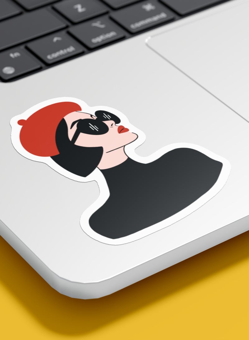 Boomah Accessories 1-Piece Creative Girl Portraite , Fashion Girl Waterproof Vinyl Stickers, for Laptop , Mobile , Mug , Skateboard , Guitar for kids, adult , girls, nursery 8x6cm - Image 1