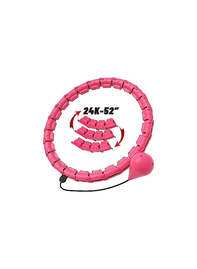 PROMASS Weighted Hula Hoop,Smart Waist Exercise Ring Weight Loss,Noiseless Hula Hoop 24 Links Detachable & Size Adjustable,Suitable For Adultsand Beginners,Great For Exercise And Fitness At Home - Image 2