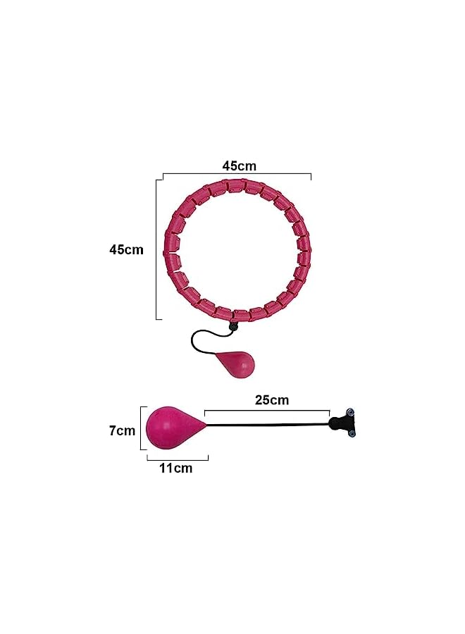 PROMASS Weighted Hula Hoop,Smart Waist Exercise Ring Weight Loss,Noiseless Hula Hoop 24 Links Detachable & Size Adjustable,Suitable For Adultsand Beginners,Great For Exercise And Fitness At Home - Image 3