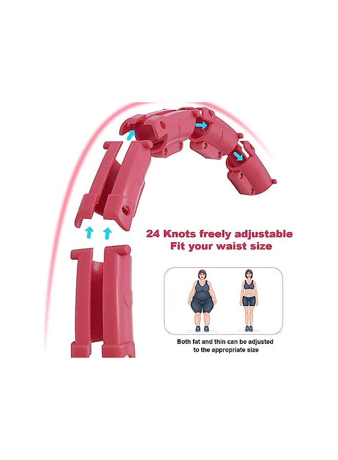 PROMASS Weighted Hula Hoop,Smart Waist Exercise Ring Weight Loss,Noiseless Hula Hoop 24 Links Detachable & Size Adjustable,Suitable For Adultsand Beginners,Great For Exercise And Fitness At Home - Image 4