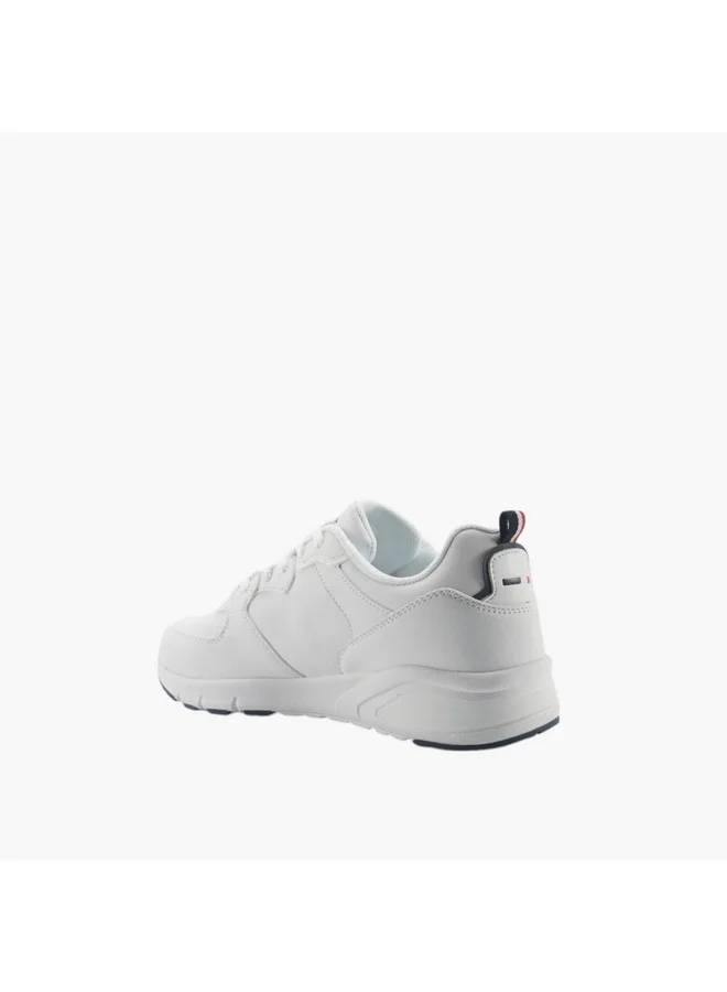 يو اس بولو اسن Men's Logo Detail Lace-Up Sneakers