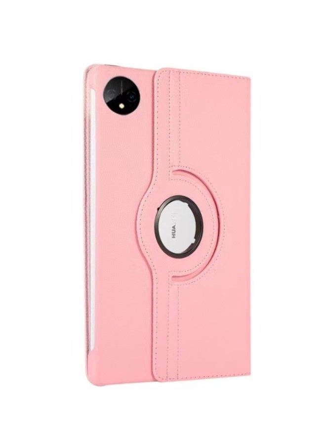 for Honor Pad 10 12.1-inch 2025 Case Cover, Multi-Angle Stand + 360 Rotating Bracket + Shockproof Leather Slim Protective Cover，pink - Image 2