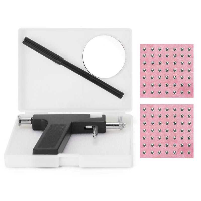 Stainless Steel Body Piercing Tool Kit Professional Ear Nose Navel Piercing Machine with Ears Studs Tools - Image 1