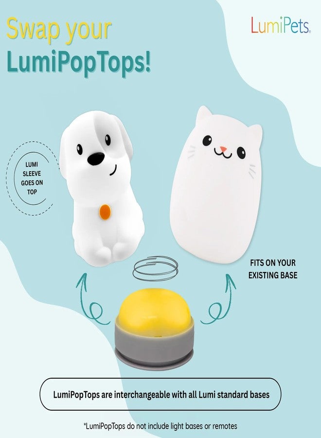 Lumipets LumiPopTops Cat Silicone Sleeve - Compatible Night Lights, BPA-Free, Easy Swap Animal Cover - Dishwasher Safe, Fun Bedtime Accessory for Kids - Image 3