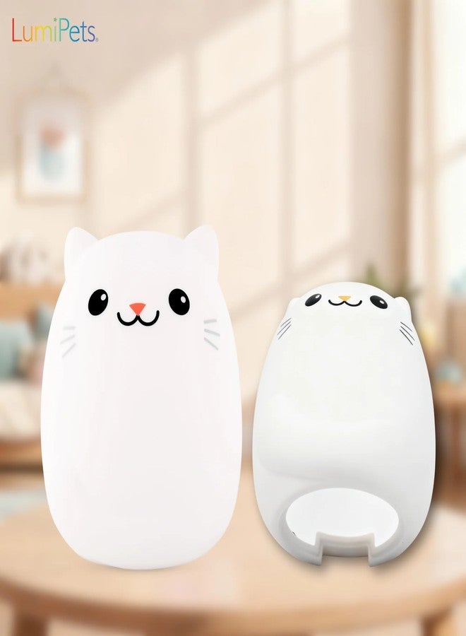 Lumipets LumiPopTops Cat Silicone Sleeve - Compatible Night Lights, BPA-Free, Easy Swap Animal Cover - Dishwasher Safe, Fun Bedtime Accessory for Kids - Image 2