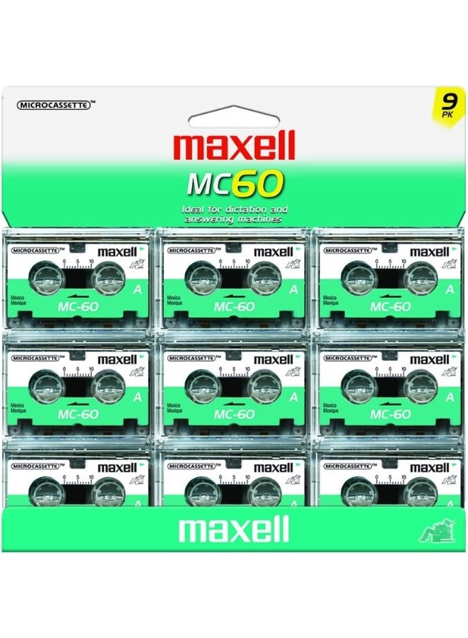 Maxell Maxell MC-60 UR Microcassettes (Pack of 9)