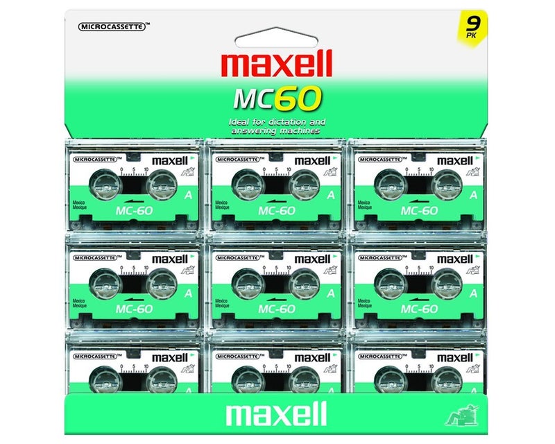 Maxell ماكسيل MC-60 UR ميكروكاسيت (عبوة من 9)
