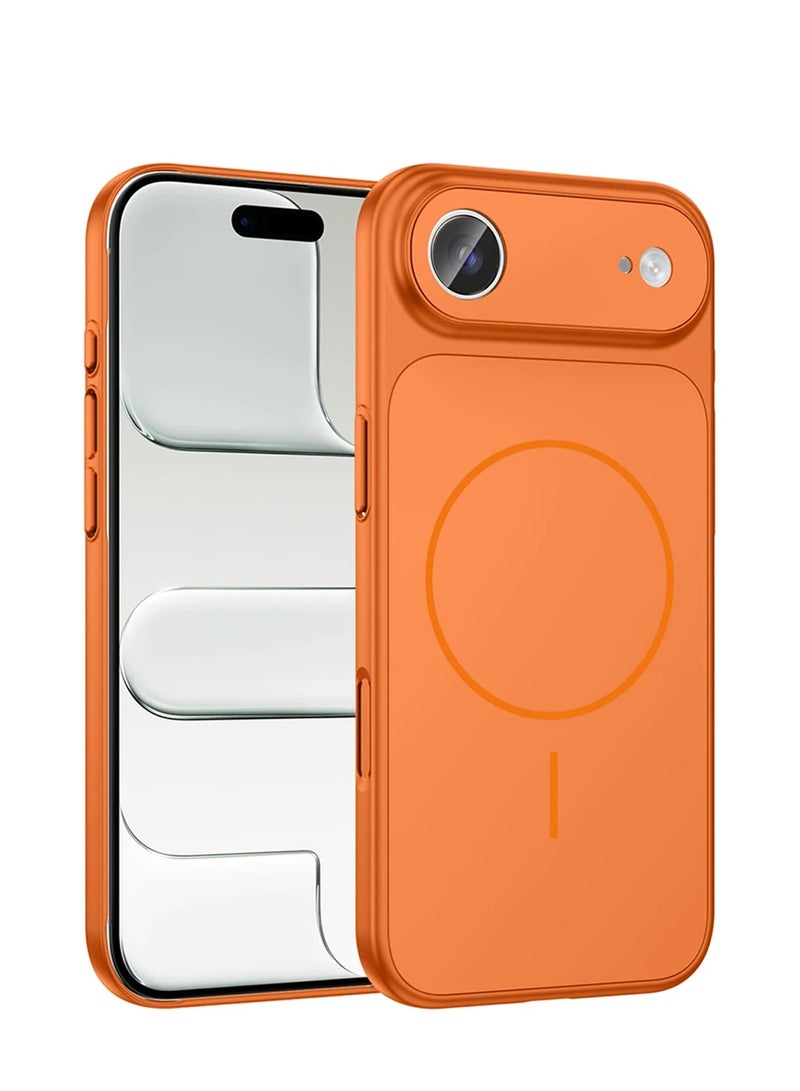 Wtech Apple iPhone Air 5G 2025 Premium Matte Silicone Material Shockproof with Anti-fingerprint Finish Case Cover (MCRPSN) - Orange - Image 1