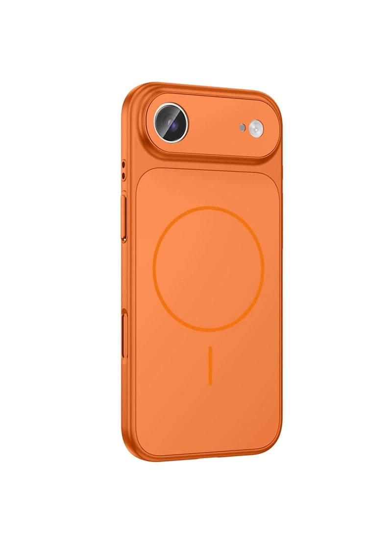 Wtech Apple iPhone Air 5G 2025 Premium Matte Silicone Material Shockproof with Anti-fingerprint Finish Case Cover (MCRPSN) - Orange - Image 2