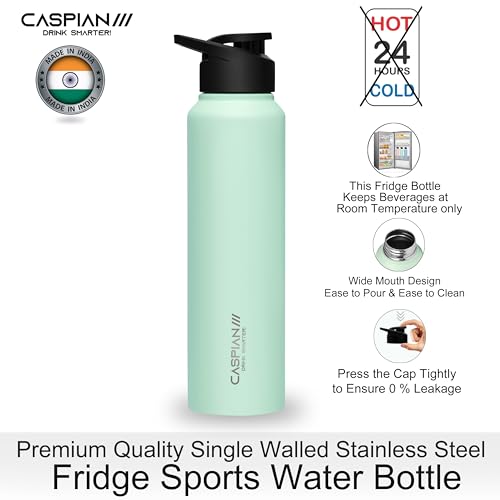 CASPIAN /// HIke ISI Certified Stainless Steel Water Bottle 1 ltr. (Mist Green & Light Pink, 1 Litre, Set of 2)|Leak Proof Sipper for Fridge Home Office Travel School Kids Boys Girls Adults Sports Gym - Image 5