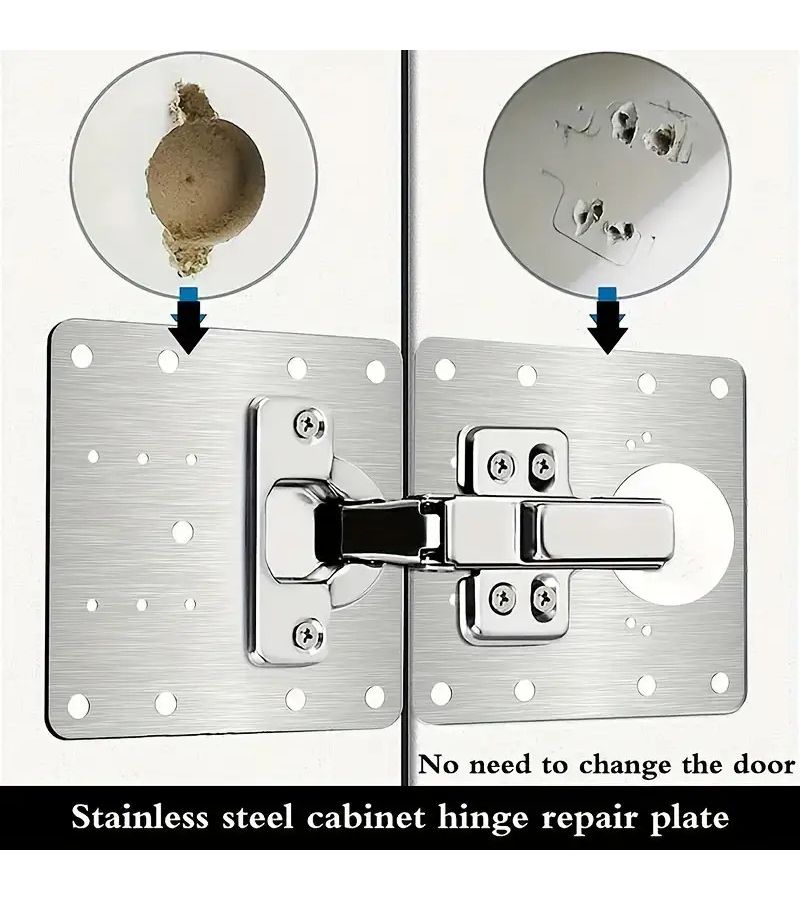Stainless Steel Cabinet Hinge Repair Kit 70pcs Set with Screws - Image 5