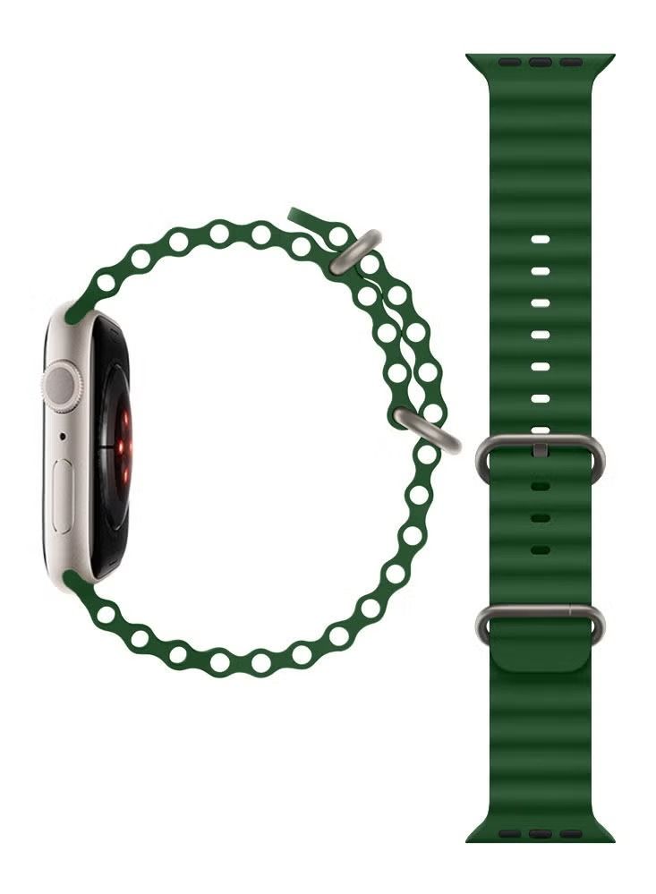 Zaboon Ocean Silicone Replacement Band For Apple Watch 49/45/44/42mm Series Ultra 8/7/6/5/4/SE - Image 2