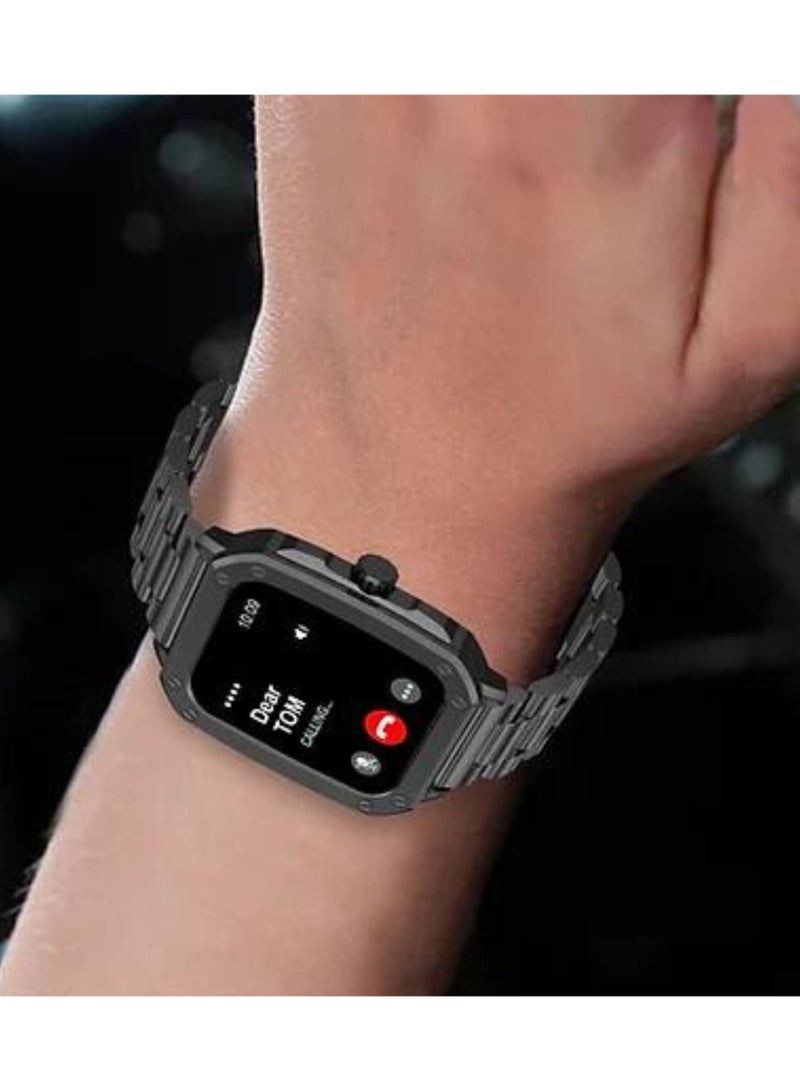 Haino Teko Premium S3 Max with 2 Set Replacement Cover smartwatches _Black - Image 3