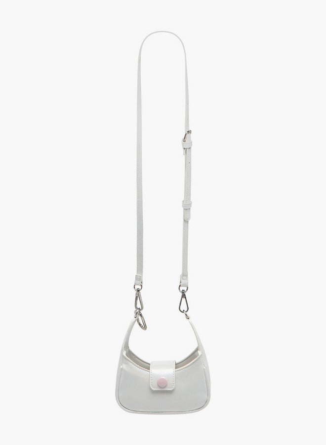 Flora Bella By Shoexpress Girls Solid Crossbody Bag with Detachable Strap and Flap Closure  - Image 2