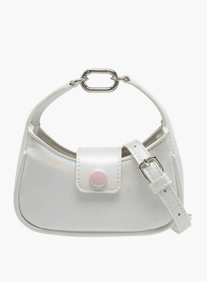 Flora Bella By Shoexpress Girls Solid Crossbody Bag with Detachable Strap and Flap Closure  - Image 1