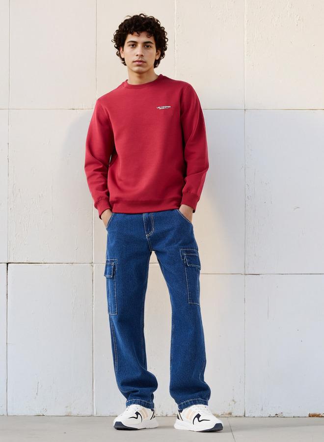 Lee Cooper Men Regular Fit Logo Print Cotton Sweatshirt - Image 2