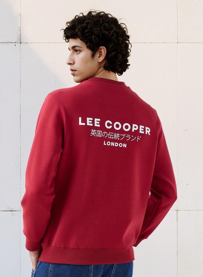 Lee Cooper Men Regular Fit Logo Print Cotton Sweatshirt - Image 1