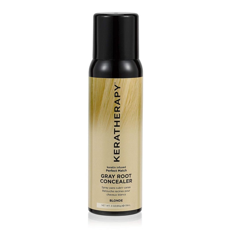 Keratherapy Keratin Infused Perfect Match Gray Root Concealer Spray, Blonde, 3 oz, 118 ml - Root Cover Up Spray to Hide Gray Roots - Keratin Therapy Hair Darkening & Temporary Scalp Concealer - Image 1