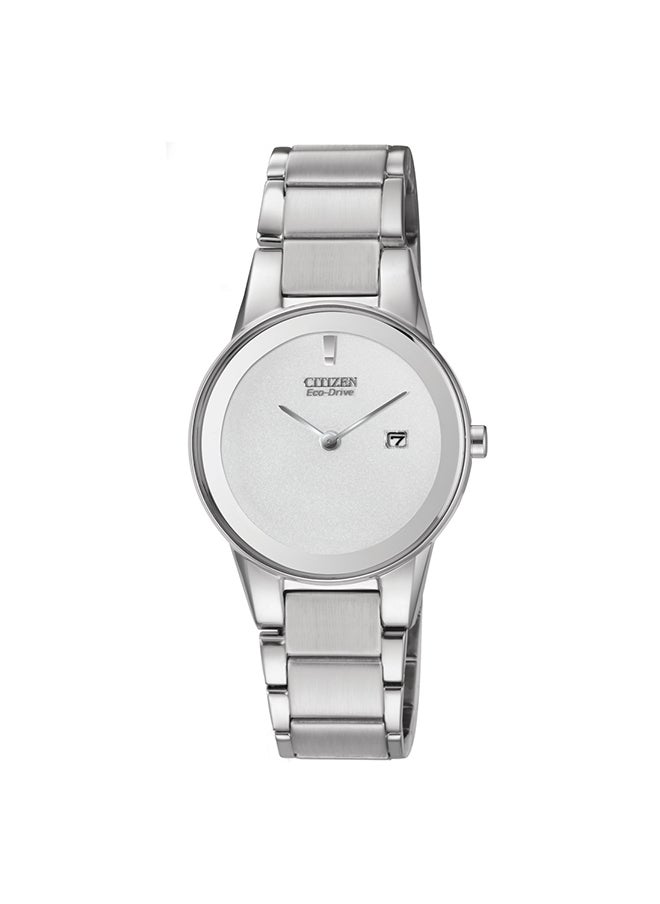 CITIZEN ساعة يد نسائية أنالوج دائرية من الفولاذ المقاوم للصدأ GA1050-51A مقاس 30 مم  - Image 1