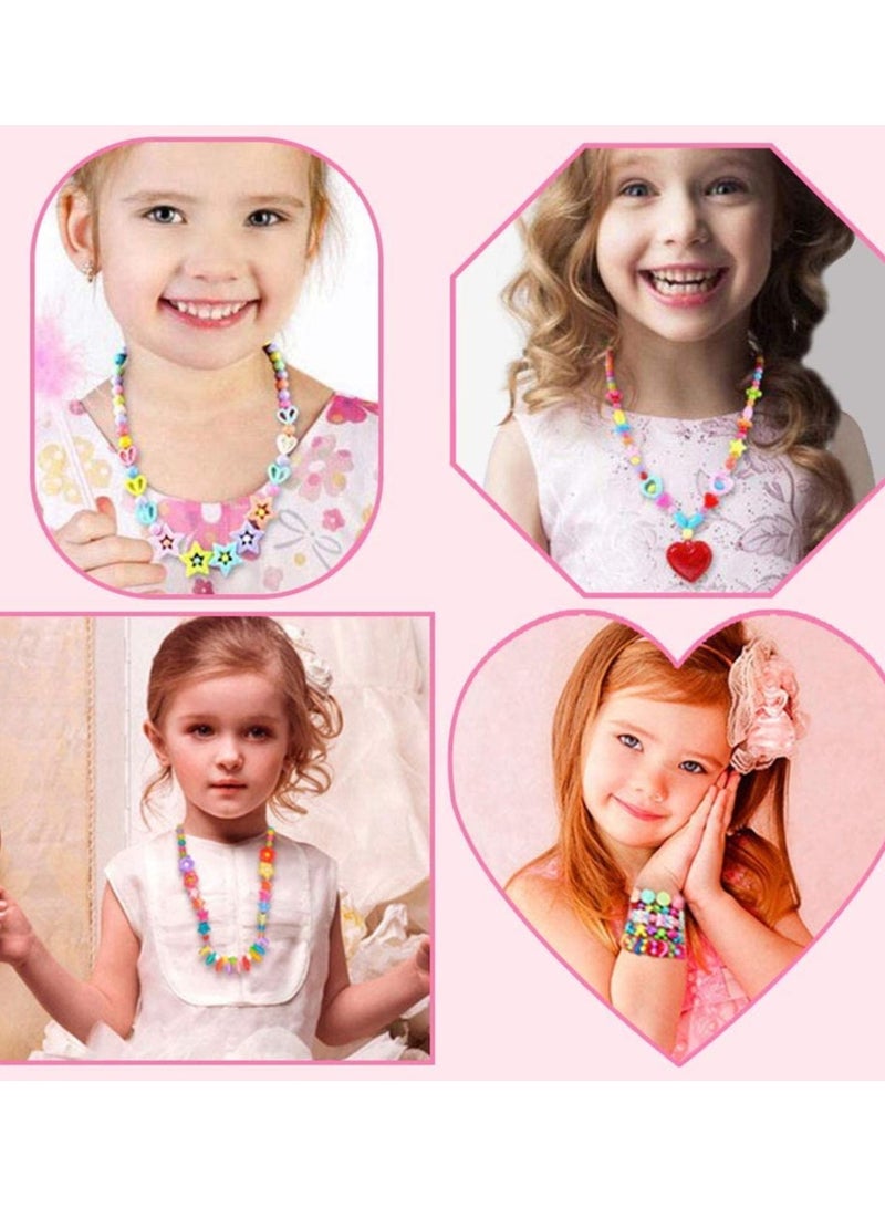 Colorful DIY Handmade Beaded Jewelry Craft Set for Kids - Acrylic Beads for Making Necklaces and Bracelets, Perfect for Girls' Dress-Up and Creative Play.  - Image 4