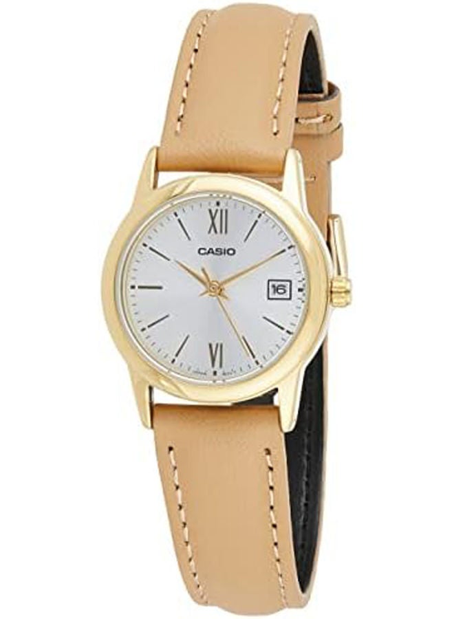 CASIO Leather Analog Watch LTP-V002GL-7B3UDF - Image 1
