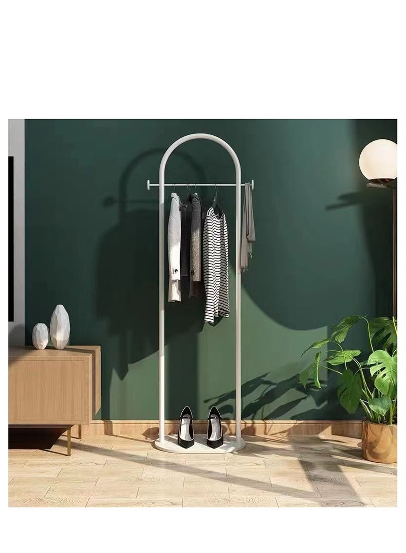 Loquat Coat rack Fashionable and Versatile Coat Rack and Clothes Hanger Stand Half-Round Shape, Multi-Functional- Arch-Shaped Metal Coat Hanger, 170*60cm, for a Sleek and Organized Living Space(White) - Image 5