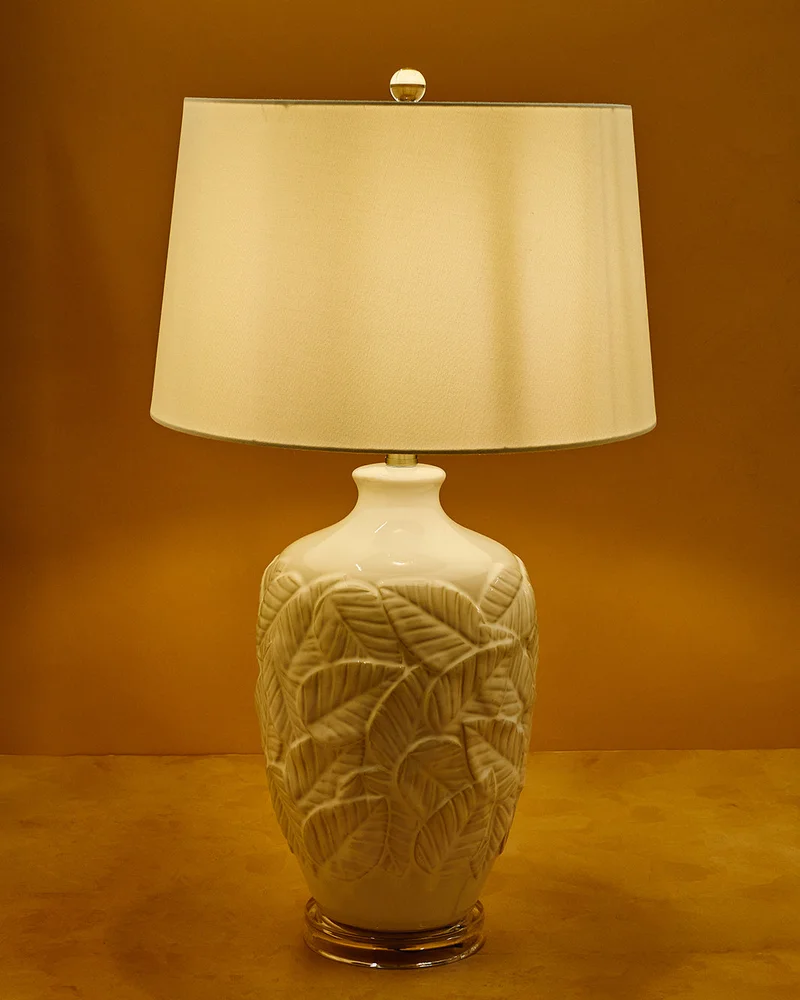 Redtag White Ceramic Table Lamp 68cm