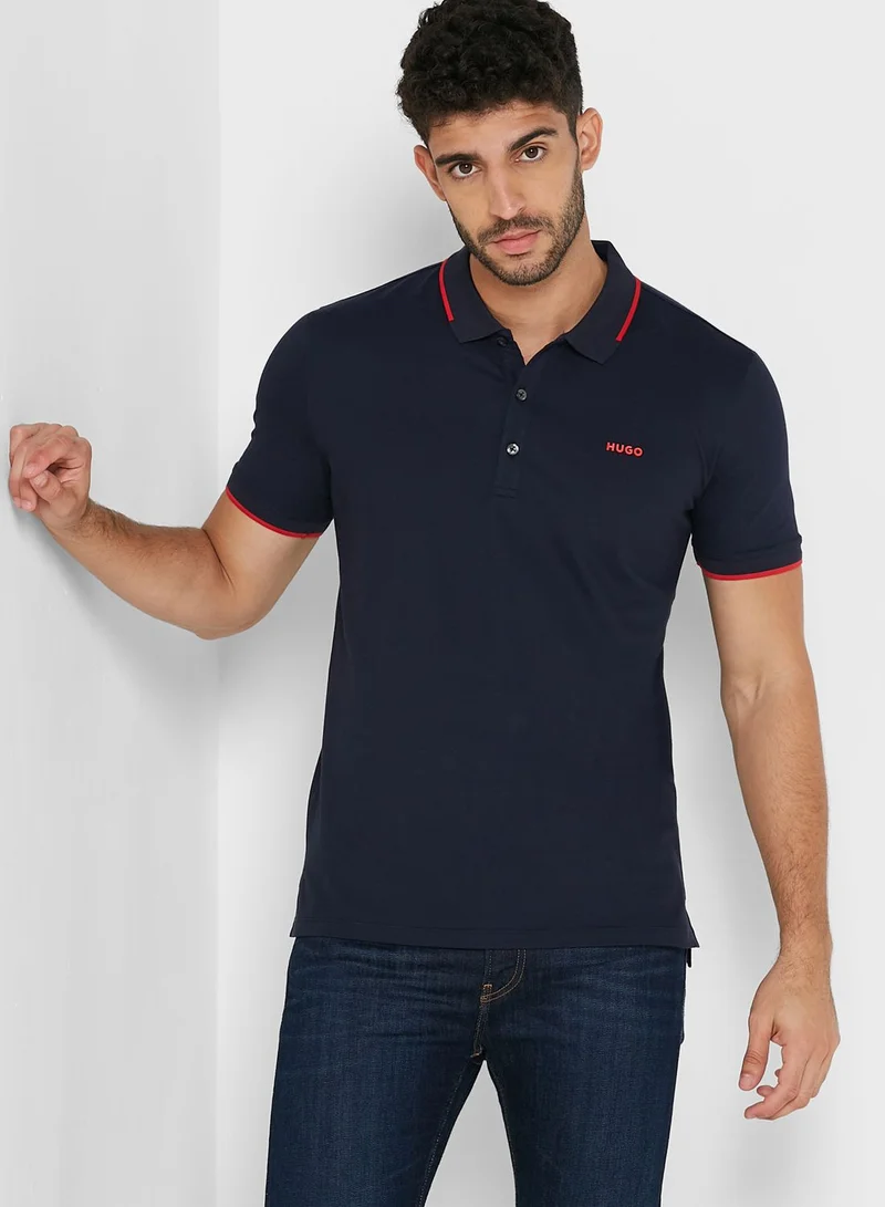HUGO Tipped Collar Polo