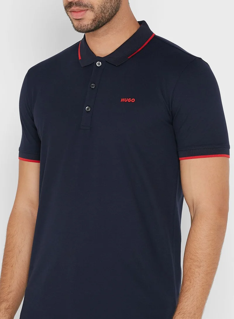 HUGO Tipped Collar Polo