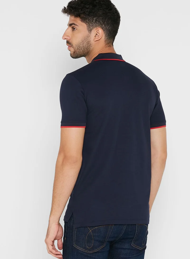 HUGO Tipped Collar Polo
