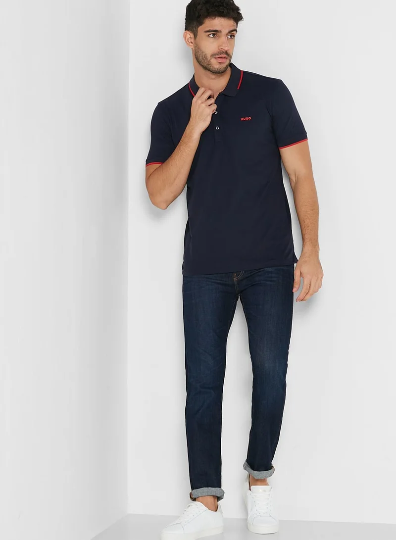 HUGO Tipped Collar Polo