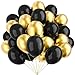 YMSZ Black and Gold Balloons 67pcs 12 Inch Metallic Gold and Black Balloons for Birthday Retirement Graduation New Years Eve Party Decorations - Image 3