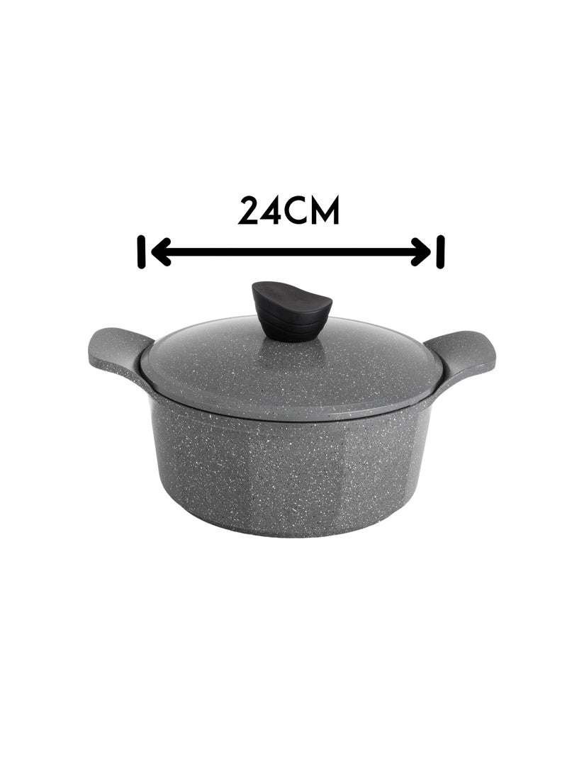 9-piece cookware set made of high-quality granite with Korean materials and specifications and Saudi industry