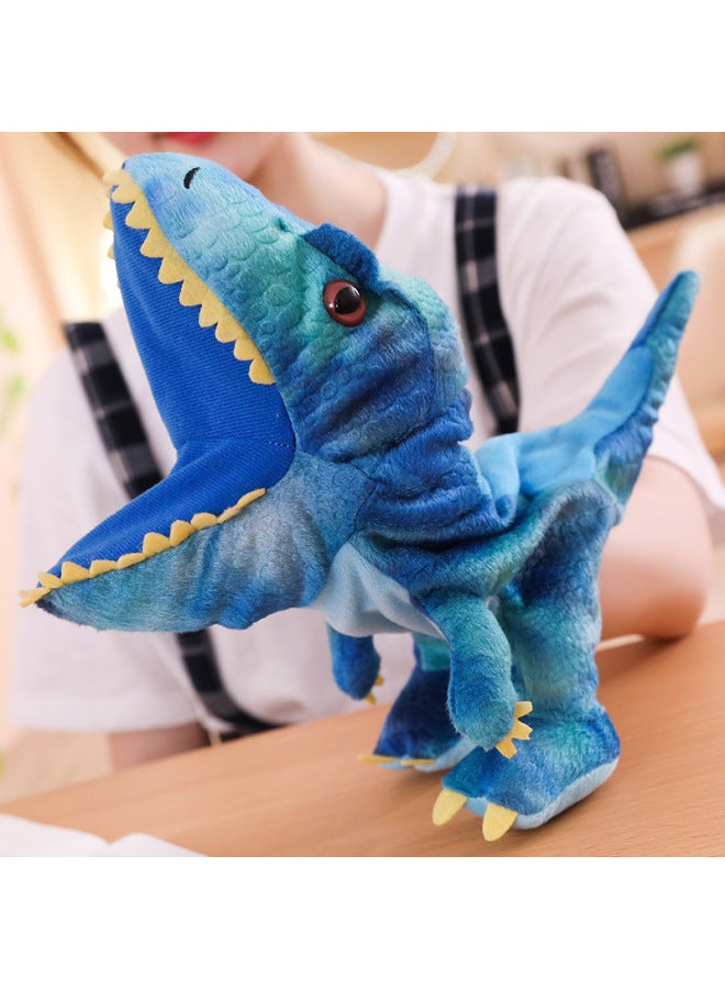Kindergarten Performance Early Education Story Hand Puppet Cartoon Dinosaur Big Gray Wolf Plush Toy Parent-child Hand Puppet Children Gift-Color:Gray Wolf-Height:30cm - Image 4