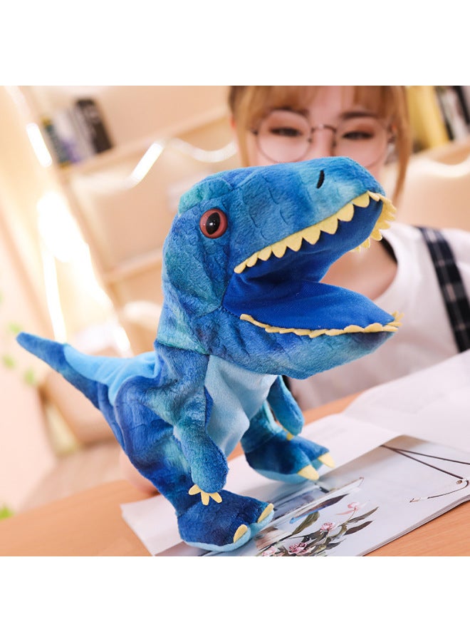 Kindergarten Performance Early Education Story Hand Puppet Cartoon Dinosaur Big Gray Wolf Plush Toy Parent-child Hand Puppet Children Gift-Color:Gray Wolf-Height:30cm - Image 2