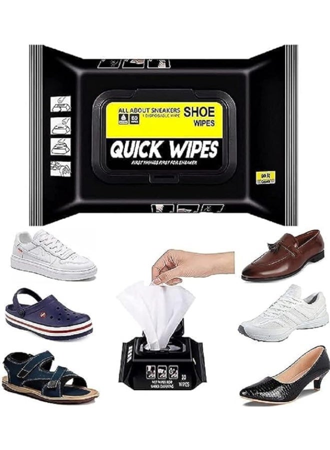Natural Sneaker & Shoe Cleaner Wipes - 1 Packs of 80 - Portable Sneakers Cleaner Shoe Wipes Quickly Remove Dirt & Stains - These Disposable Shoe Cleaning Wipes Can Be Used On Most - Image 4