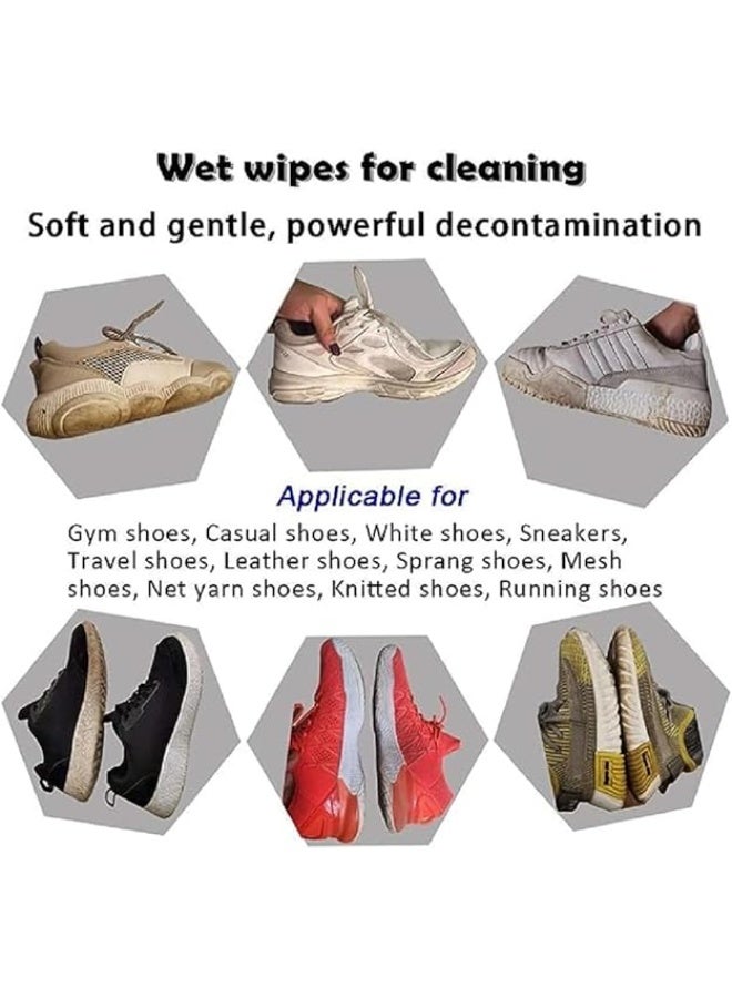 Natural Sneaker & Shoe Cleaner Wipes - 1 Packs of 80 - Portable Sneakers Cleaner Shoe Wipes Quickly Remove Dirt & Stains - These Disposable Shoe Cleaning Wipes Can Be Used On Most - Image 3